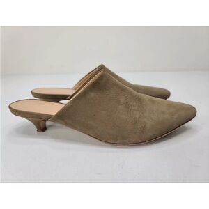 JENNI KAYNE Oiled Leather Kitten Heel Mule Size 38 Womens